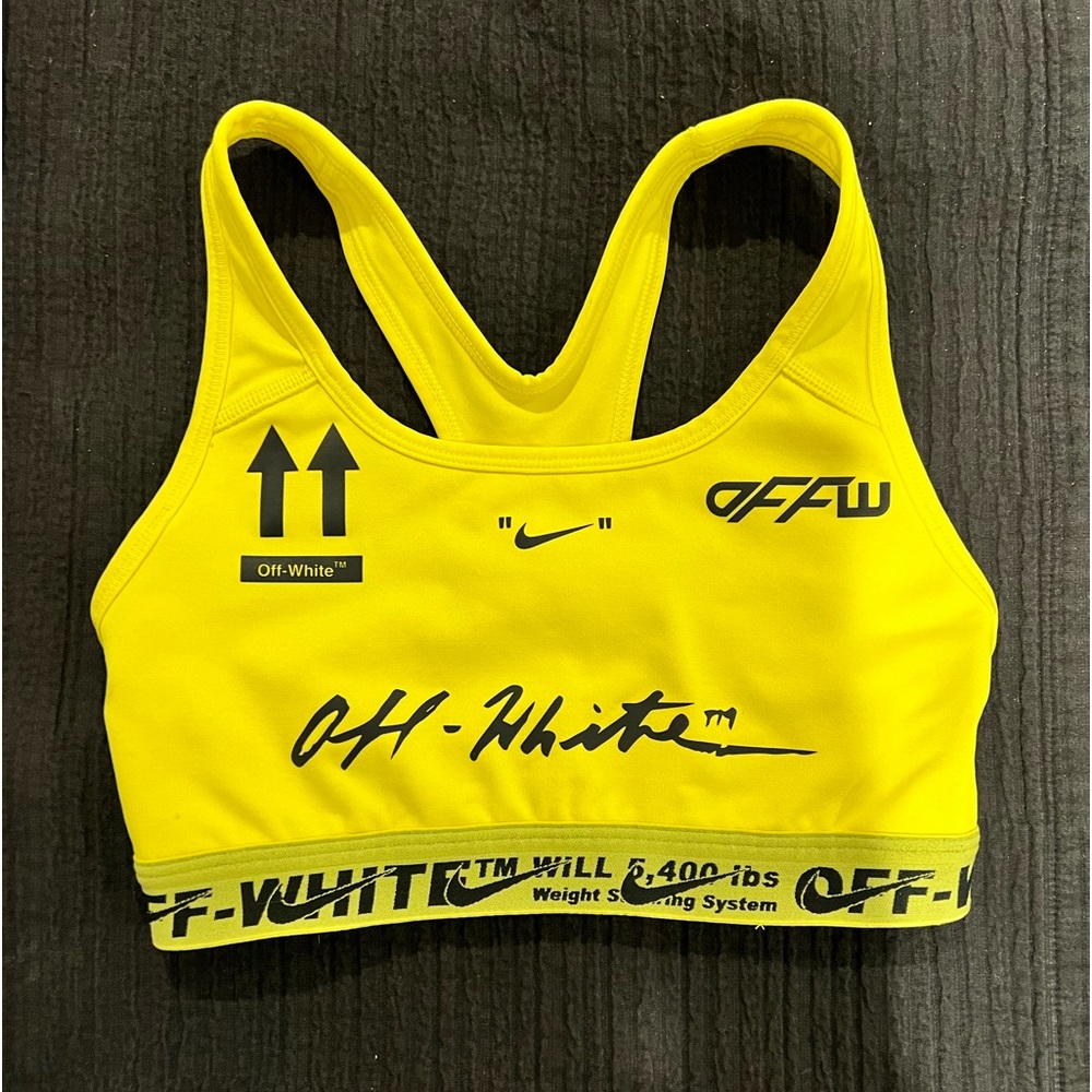 Authentic women’s off-white Nike sports bra activewear pre-owned size x small